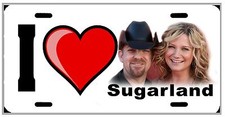 L@@K Sugarland Jennifer Nettles Kristian Bush License Plate Vanity Auto Tag  picture