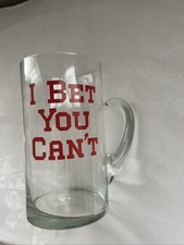 Vintage Glass I Bet You Can’t Mug/Pitcher 9”x 5” picture