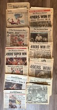 Vtg San Francisco 49ers Super Bowl Newspaper 1985 1989 1995 Chronicle Examiner  picture