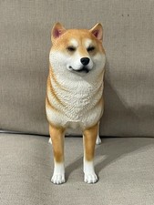 Large Orange Shiba Inu Male Resin Figurine Statue picture