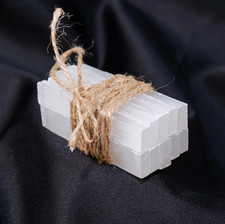 1set Natural Moroccan Selenite Bar – Crystal Plate & Quartz Mineral Healing Set picture