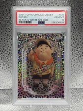 2024 TOPPS CHROME DISNEY BLACK & WHITE SPECKLE #135 RUSSELL /101 PSA 10 picture