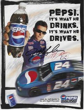 Jeff Gordon Autographed Signed 1999 Pull-Out Schedule - NASCAR Racing - w/COA picture