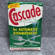 Vintage Early 1970s Giant 2 Lb Box Cascade Dishwashing Detergent NOS Sealed Full picture