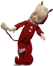 Vtg 1963 Holiday Fair Red Devil Pixie Elf Doll Lil Debbil W/ Tags Kitsch Japan picture