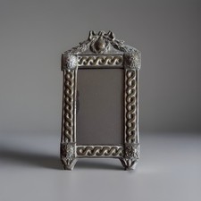 Antique Mexican Hojalata Tin Hanging Photo Frame C1900 picture