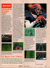 GAMEPRO EA Sports Fall Football Scouting Report Vintage Magazine Print 1993 picture