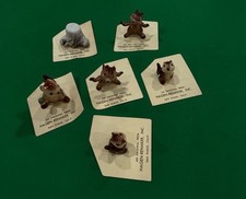Vintage Hagen Renaker Chipmunk Family Figurine Lot Tree Stump W/ Orig. Label picture