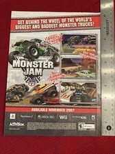 Monster Jam Activision Video Game 2007 Print Ad - Great to Frame picture