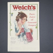 Vintage WELCH'S Grape Juice 1920s National Drink Ephemera Recipe Booklet Antique picture