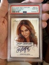 2012 Leaf Pop Century Signatures Jennifer Lopez #BAJL1 PSA Gem Mint 10 POP 5 picture
