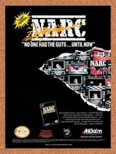 1989 NARC NES Original Advertisement / Retro Wall Art v1 picture