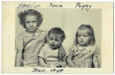 Vintage Real Photo Postcard Children December 1949 RPPC Divided Back picture