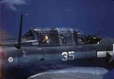 WWII US Navy Aircraft Gunner Close-Up Pacific Military Poster Print picture