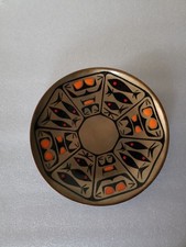 Vintage Patricia Fisher Enamel Copper Plate 1959-1960 MCM - Quebec Canada picture