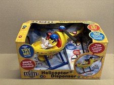 2014 M&M's Helicopter Candy Dispenser Yellow & Red M&M Sound Lights NEW picture