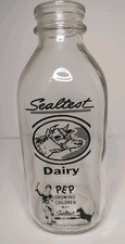 Mint Vintage Sealtest Quart Milk Bottle 