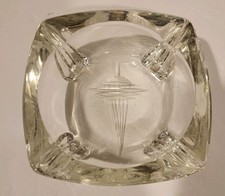 1962 Seattle World's Fair Glass Space Needle Ashtray Etched Excellent Condition  picture