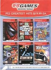 EB GAMES Spider Man GTA III PS2 Greatest Hits 2003 Vintage Video Game Print Ad picture