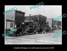 Frankfort Michigan The Main Street & Stores c1920 Large Historic Old Photo picture