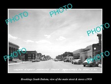 Brookings South Dakota The Main St & Stores c1950 Old Large Historic Photo picture