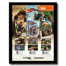 2018 Microsoft Video Games Framed Print Ad/Poster Recore/Lucky's Tale/Zoo Tycoon picture