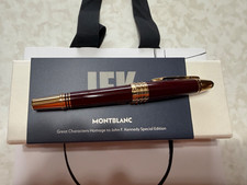 MONTBLANC  John F. Kennedy Rollerball Pen 132125 New With Montblanc Leather Case picture