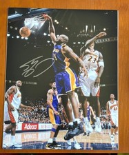 NBA LAKERS AUTOGRAPH SIGN - SHAQ O'NEAL - AUTHENTIC COA with KOBE BRYANT 45x37 picture