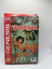 The Jungle Book Sega Genesis.Cardboard Case CIB Tested Good Condition picture