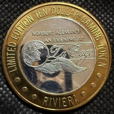 ⭐️RIVIERA HOTEL & CASINO VERY RARE Limited Edition 999% .6 Oz Pure Silver Strike picture
