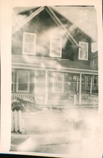 Old Vintage Photo HOUSE ABSTRACT GHOST LIGHT SURREAL BIZARRE ODD UNUSUAL PICTURE picture