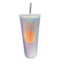 NWOT Starbucks Summer 2021 Purple Blue Mermaid Studded Bling Venti 24oz Tumbler picture