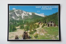 Colorado Winter Scene Postcard St Mary's Glacier Ghost Town 