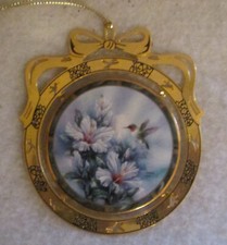 Lena Liu The Ruby-Throated Hummingbird Ornament Bradford Editions 1997 picture