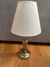Exquisite Mid Early 2000s Antique Lamp . Vintage polished Brass Plated picture