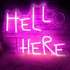Hello There Neon Sign for Wall Decor, Dimmable Hell Here Catwoman Neon Signs 13. picture