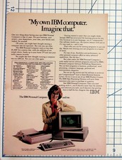 Vintage 1981 IBM PC Computer Ad Original Magazine Print Ephemera picture