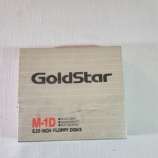 Vintage GoldStar M-1D 5.25 Inch Floppy Disks Single Sided Double Density SS/DD picture