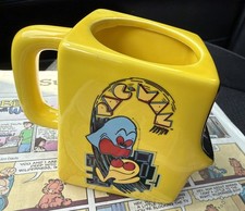 Vtg PAC-MAN Arcade Game Classic Cabinet Shaped Coffee Mug picture