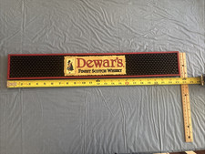 Vintage DEWAR’S SCOTCH WHISKY RUBBER BAR RAIL RUNNER SPILL MAT picture