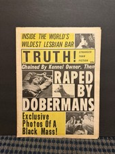 1970 June TRUTH Newspaper, Worlds Wildest Lesbian Bar, Photos Black Mass (10T) picture