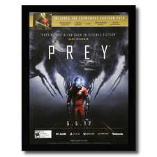2017 PREY Framed Print Ad/Poster PS4 Xbox One PC Sci-Fi Aliens Horror Game Art picture