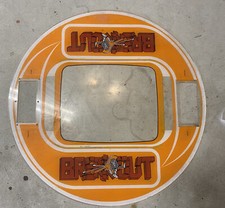 Original Vintage Atari BREAK OUT Arcade Marquee Screen Sign 1970s 1980s 33X33 picture