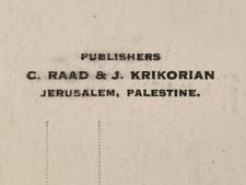RAAD KRIKORIAN JERUSALEM PALESTINE KING DAVID HOTEL PHOTO PC 1931 picture