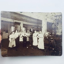 C.1905 GOODAIRE BROTHERS PRINTING SHOP INTERIOR STAFF LADIES MACHINERY PHOTO F65 picture