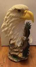 Bald Eagle Head Bust Soaring Eagle Resin Sculpture Wildlife Patriotic Decor 14