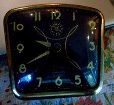 Vtg Rare GENIE Luminous Alarm Clock - Lux Clocks - Made in Lebanon, Tennessee picture