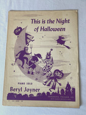 Org 1951 Vintage Sheet Music THIS IS THE NIGHT OF HALLOWEEN Witch Devil Pumpkin picture