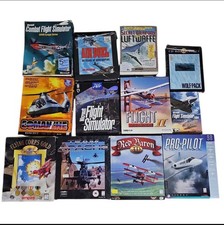 Vintage Big Box PC Game Lot Flight Simulator Combat CIB 11 Retro Games 95 98 DOS picture