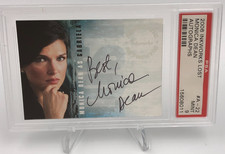 MONICA DEAN AUTO Inkworks Card TV 2006 LOST as GABRIELA graded slab PSA MINT 9 picture